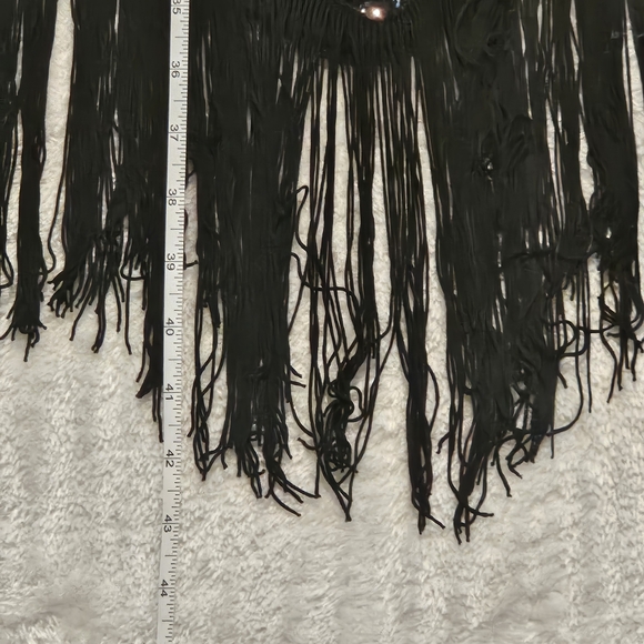 NEW Gatsby Black Sequin Dress Size S Party Fringe Retro Festive Beaded Bodycon - Picture 9 of 12